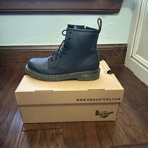 Dr. Martens Black 1460 Boots with Yellow Stitching unisex